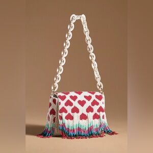 Anthropologie BEADED HEART SHOULDER BAG Style No. 95659405